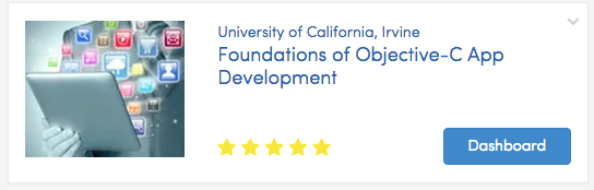 Coursera Course Listing for Foundations of Objective-C App Development
