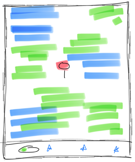 iOS User Interface Design Concept for a Map