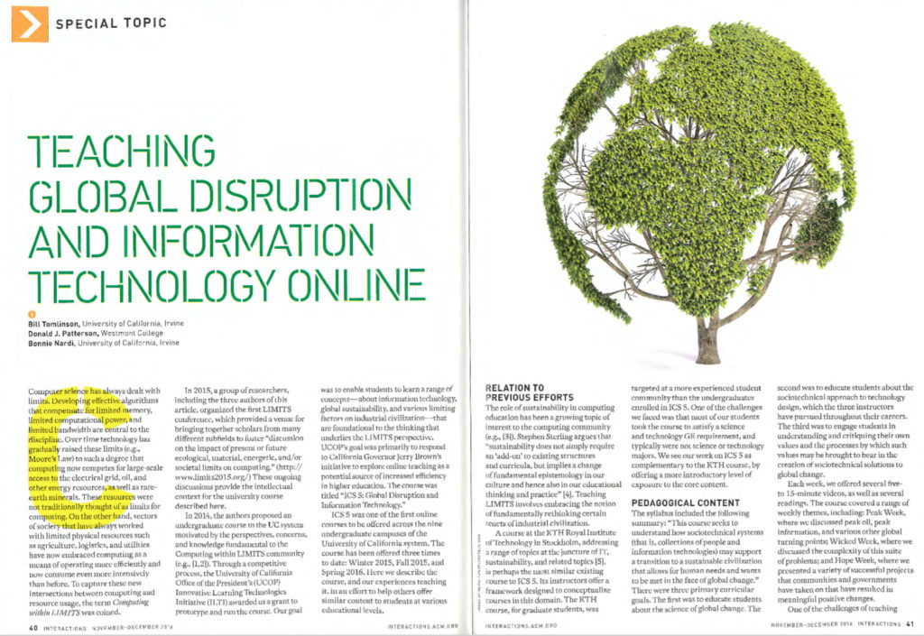Teaching Global Disruption and Information Technology Online
