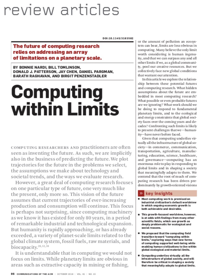 Computing within Limits screenshot
