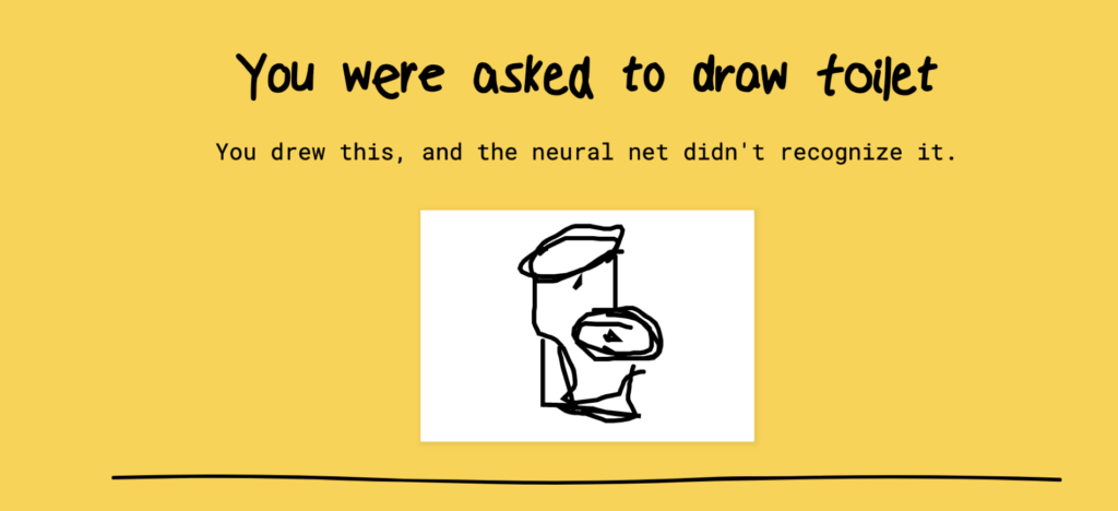 A sketch of a toilet that wasn't recognized by Google Quickdraw